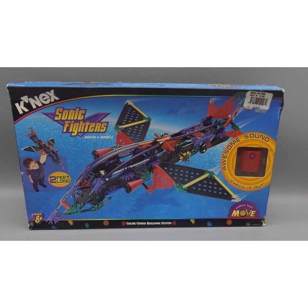 Vtg Sealed K'nex Sonic Fighters #12143 Builds 3 Models Sound Unit 275 Pieces